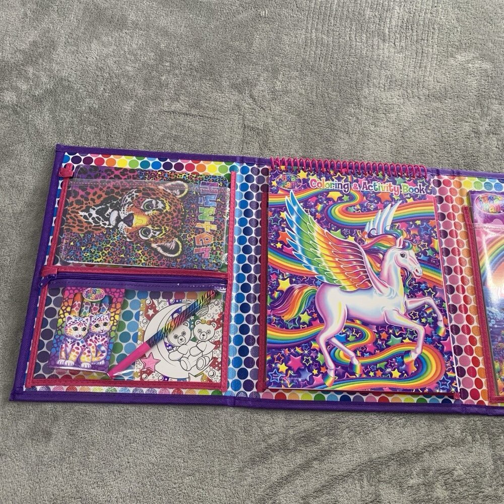 Lisa Frank Art Case Tikanni Trifold Portfolio On the Go Storage Complete Set - Picture 9 of 10
